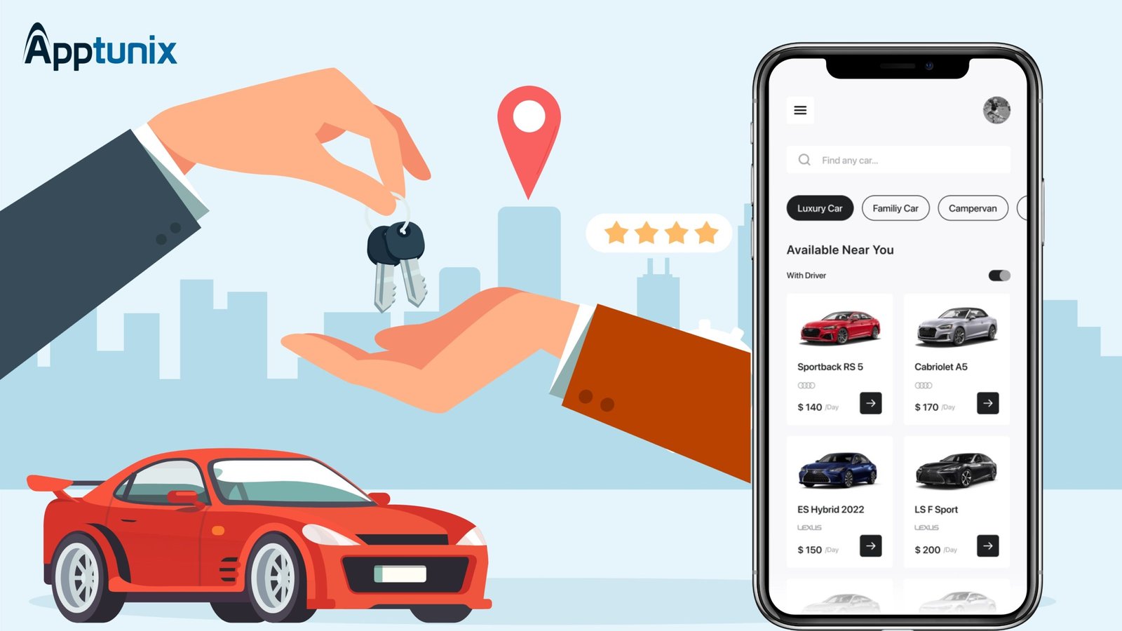 Car Rental App Features